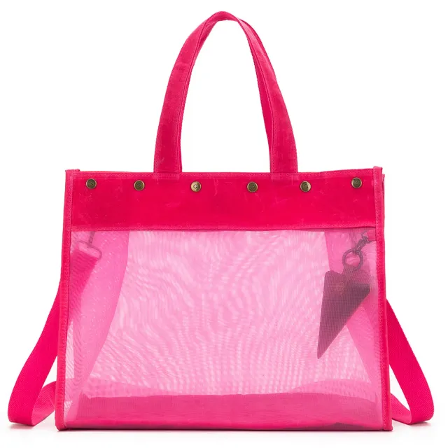 Madelinetosh Maker's Mesh Tote Vivid Rose Tasche