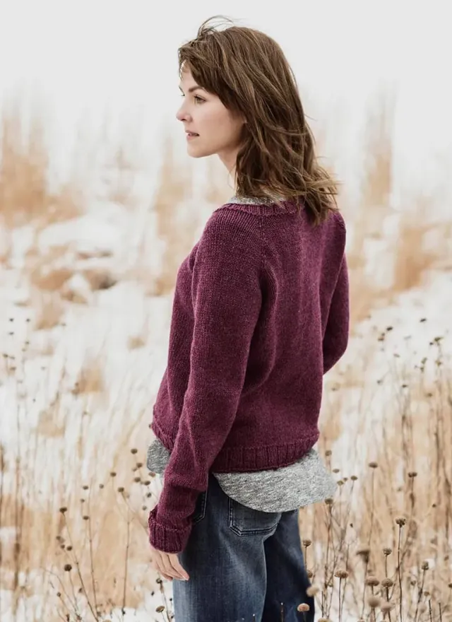 Blue Sky Fibers Cromwell Pullover Strickanleitung Top-Down