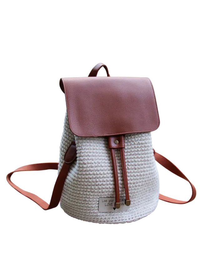 Go Handmade Rucksack Häkelset runde Basis D21x28 cm
