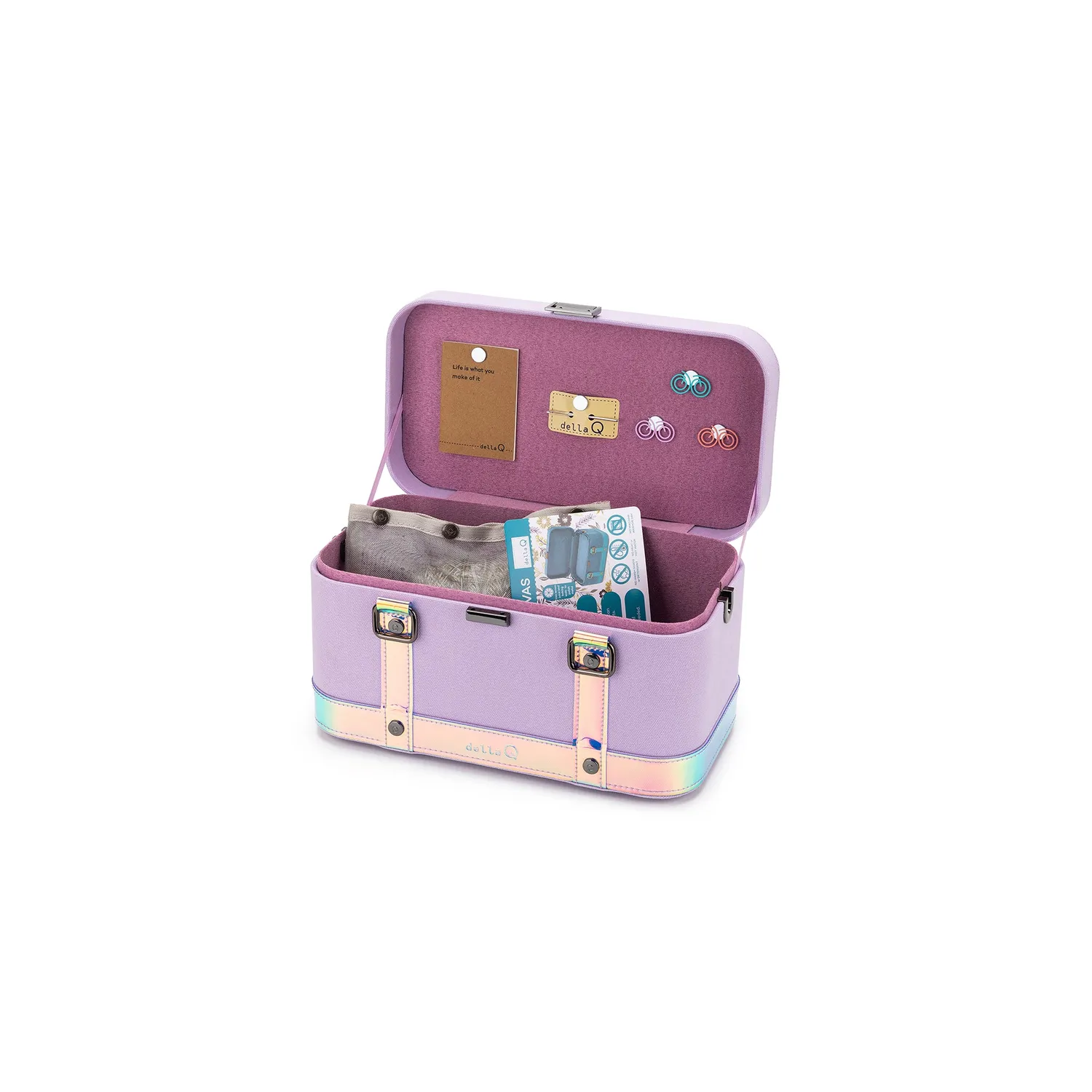 della Q Maker's Train Case Twilight Stricktasche Canvas