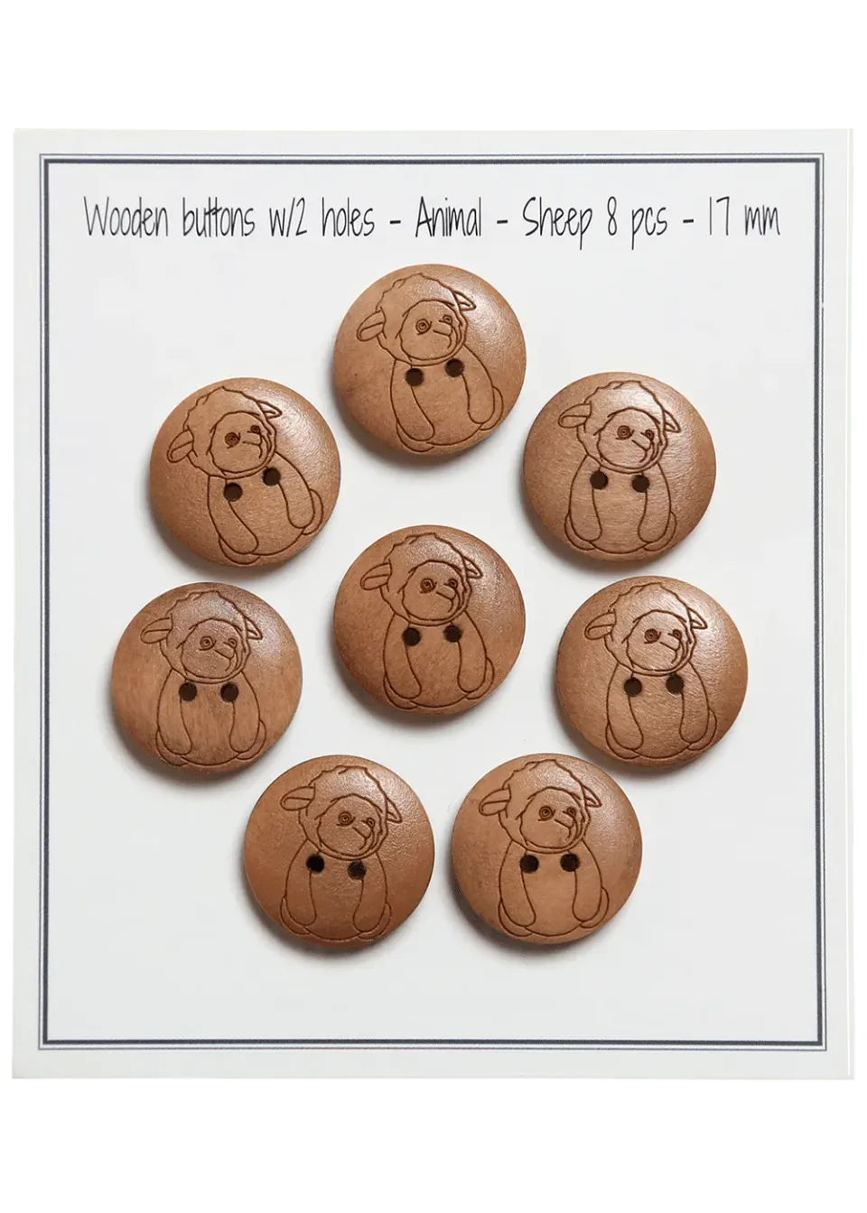 Go Handmade Sheep Knopf Schaf 17 mm für Kinderkleidung