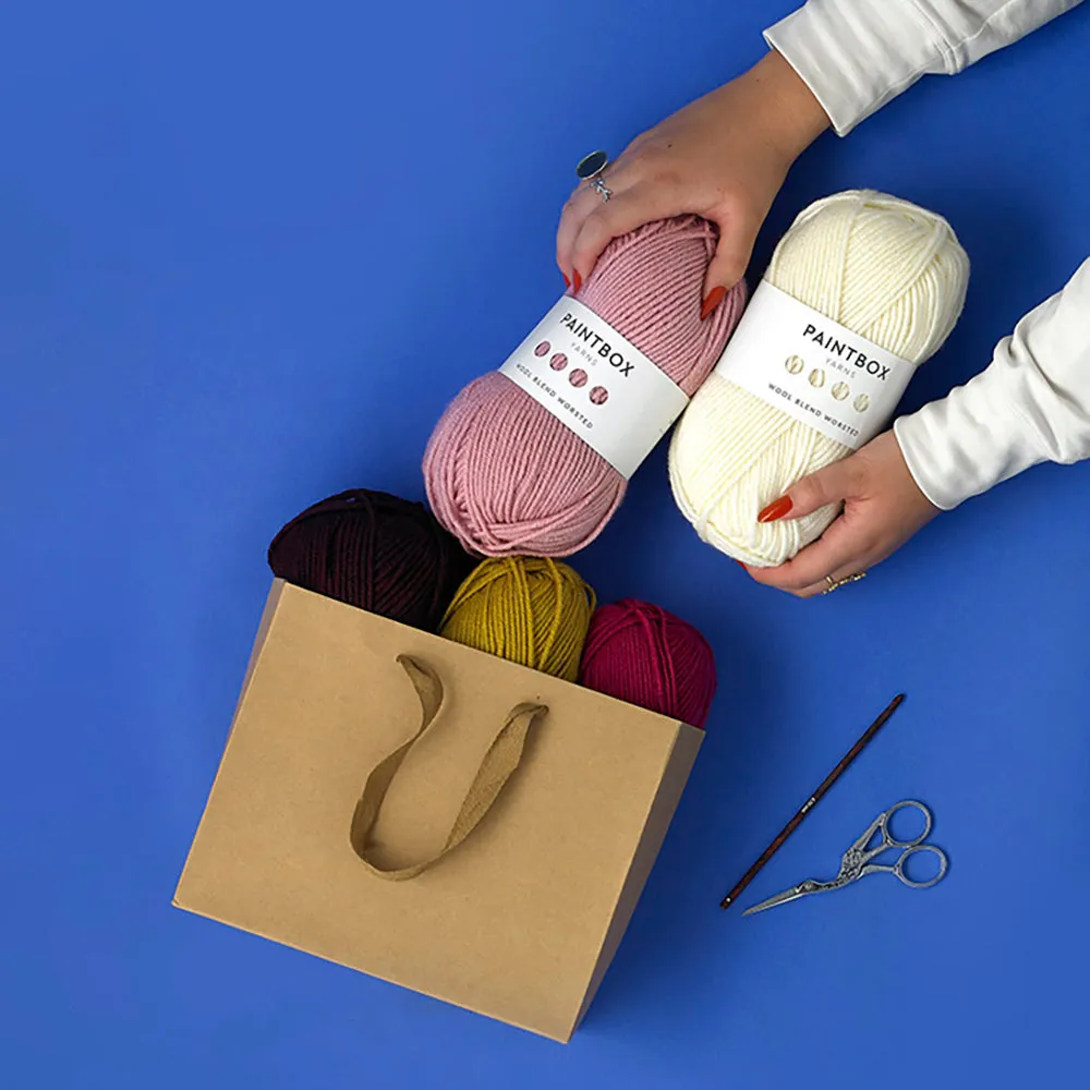 Paintbox Yarns Wool Blend Worsted Wolle 100g Paper White Mix