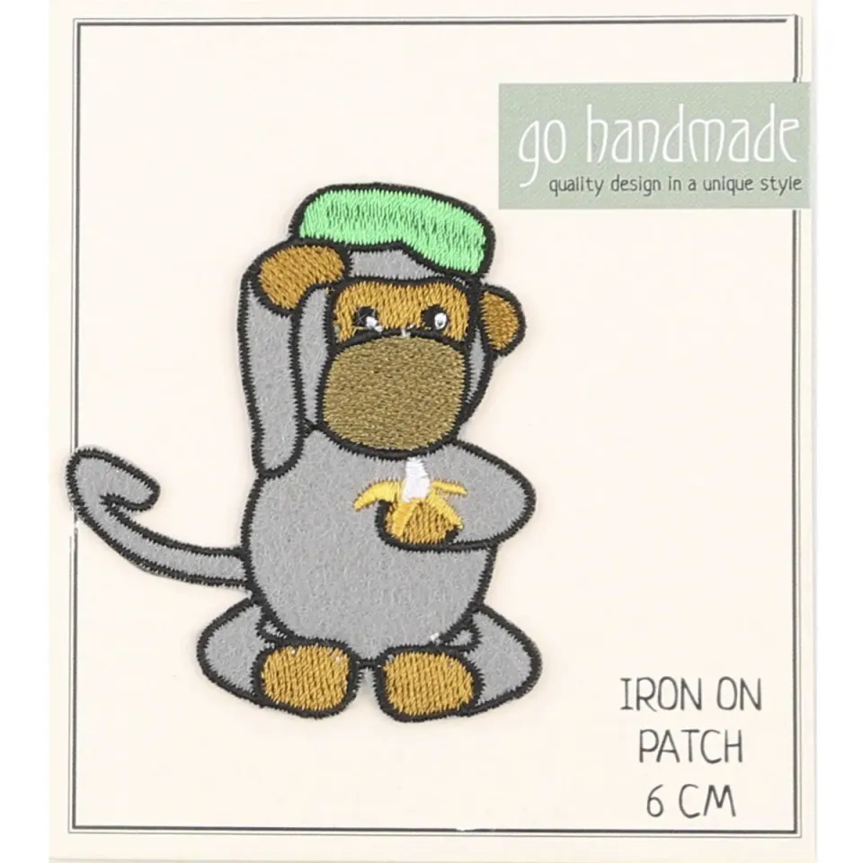Go Handmade Jimmi Monkey Bügelbild 6 cm