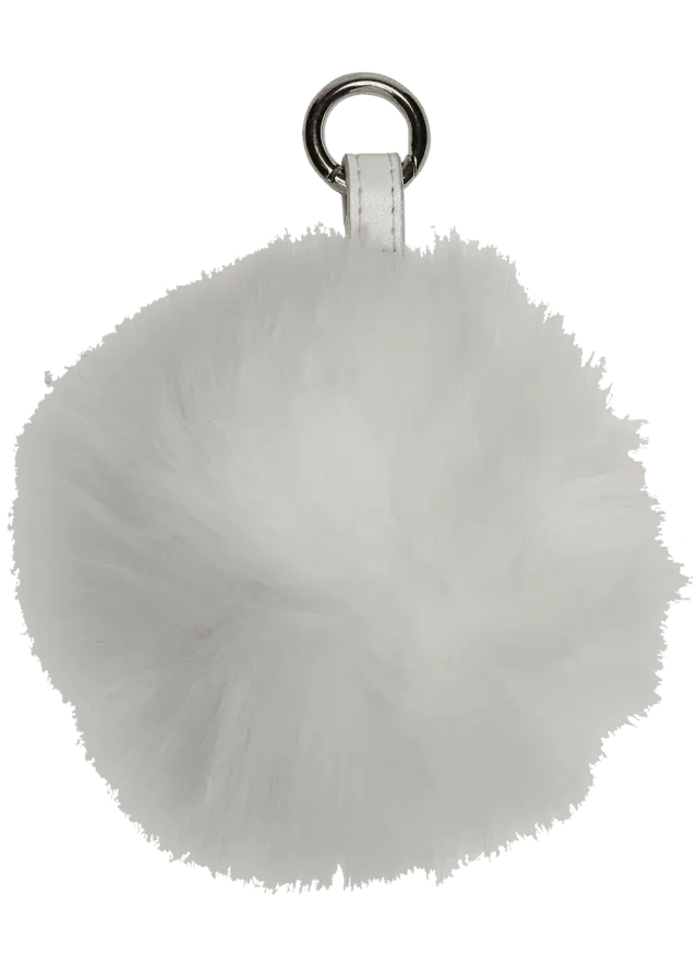 Go Handmade Pompom Anhänger 11cm weiß-weiß