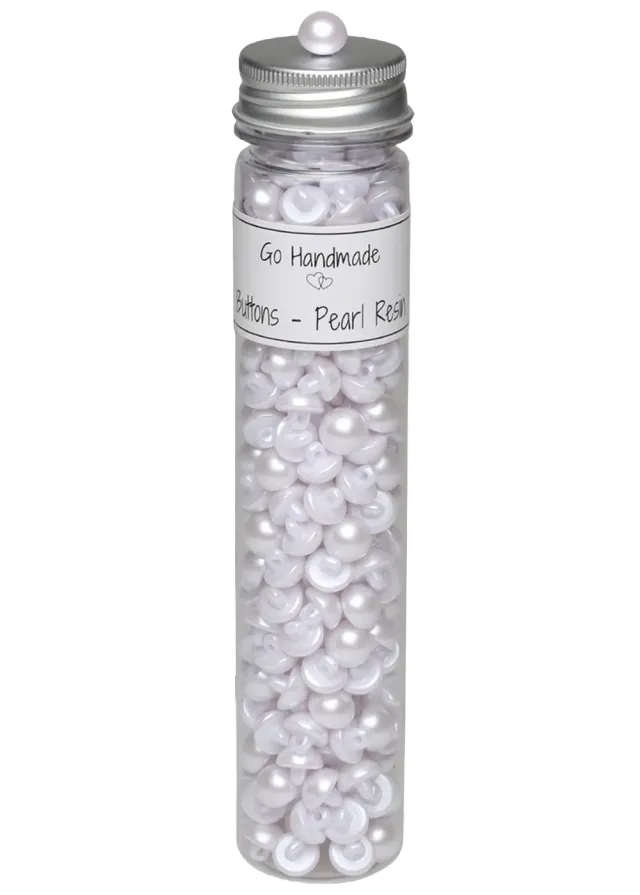 Go Handmade Halbperlen Harz 11mm Dose 265 Stück weiß