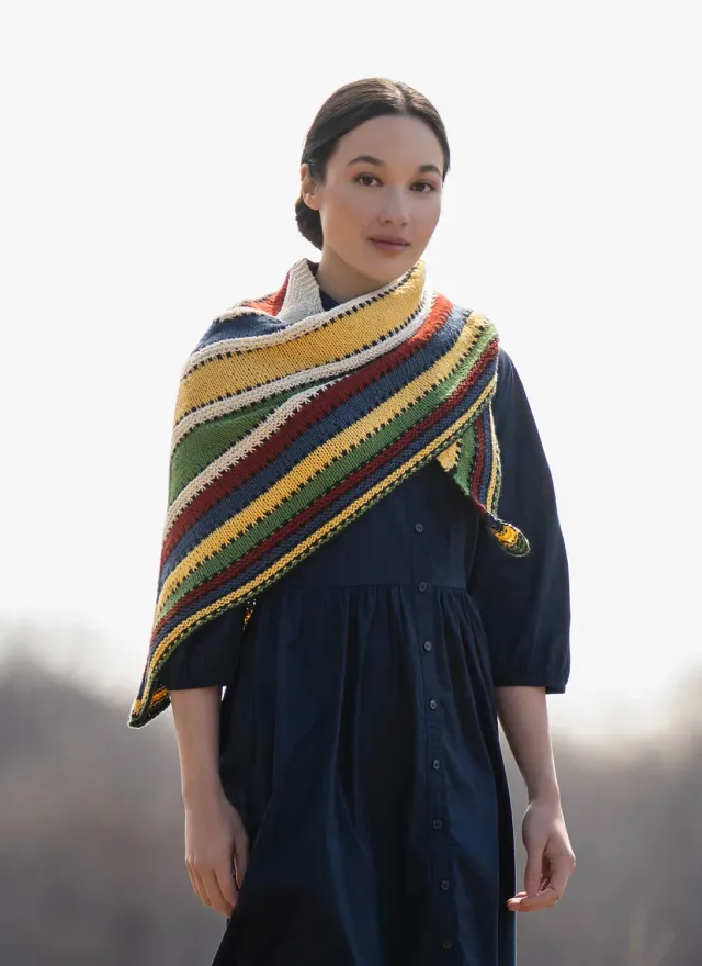 Blue Sky Fibers Classic Series Camp Ivanhoe Shawl Strickanleitung Tuch