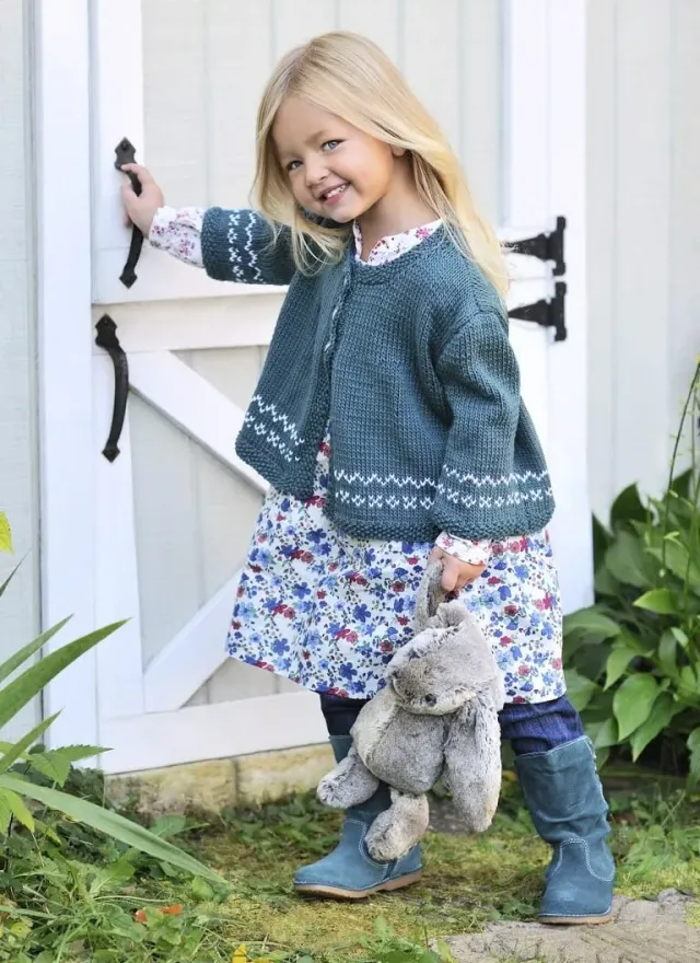 Blue Sky Fibers Classic Cotton Sweet Cardi Strickanleitung Kinder