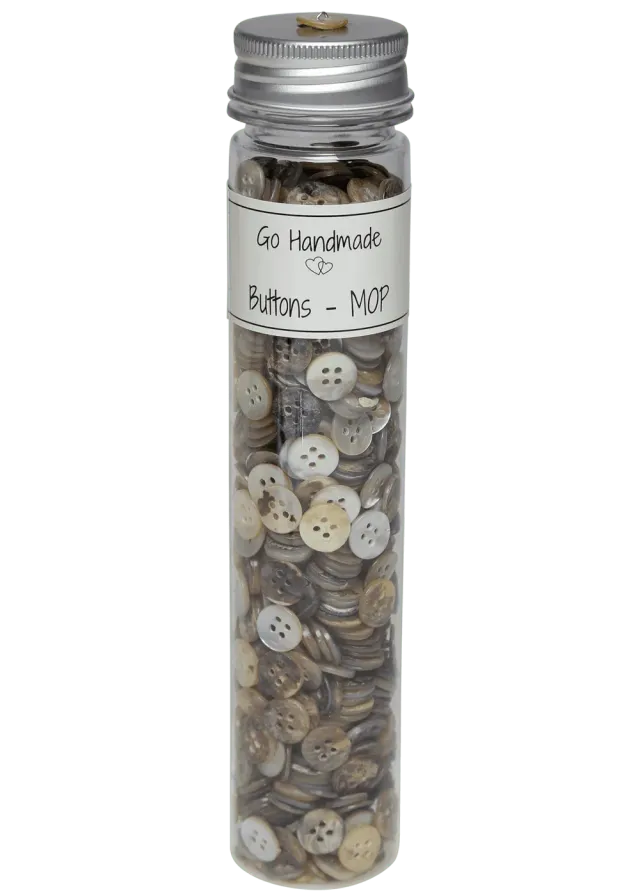 Go Handmade Mother of Pearl Knöpfe 12 mm Natur 800 Stück