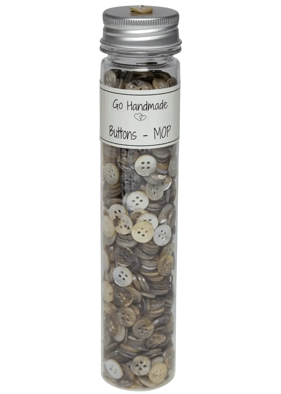 Go Handmade Mother of Pearl Knöpfe 12 mm Natural