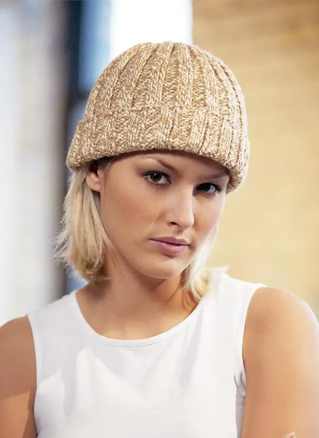 Blue Sky Fibers Two-tone Hat Strickanleitung Rippe