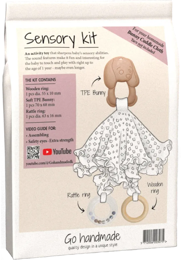 Go Handmade Sensory Kit Schnuffeltuch Bunny 55 mm