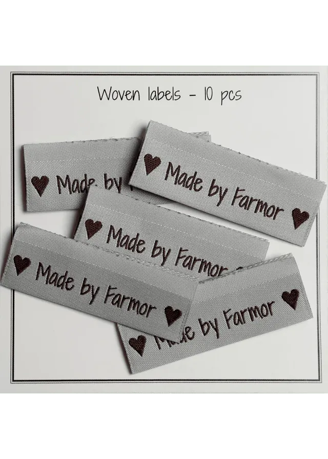 Go Handmade Weblabel Made by Farmor Hellblau 10 Stk.