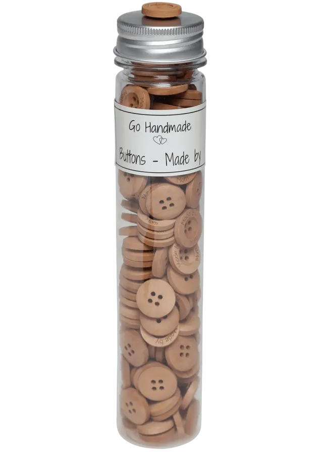 Go Handmade Made by Mom 18 mm Holzknopf graviert