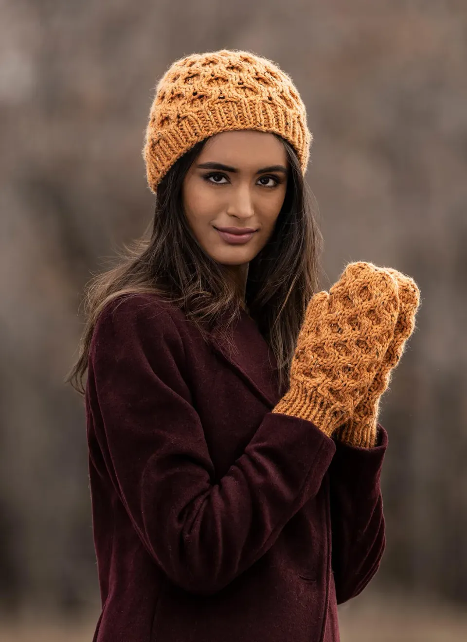 Blue Sky Fibers Huntington Hat & Mitts Anleitung Set