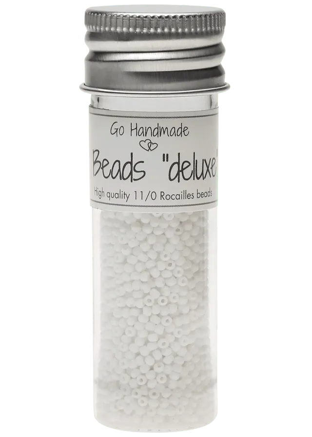 Go Handmade Glass Beads Glasperlen Weiß 30 g 2,2 mm