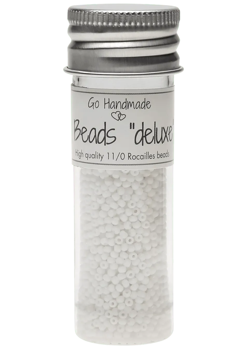 Go Handmade Glass Beads 30g Glasperlen weiß 2,2mm
