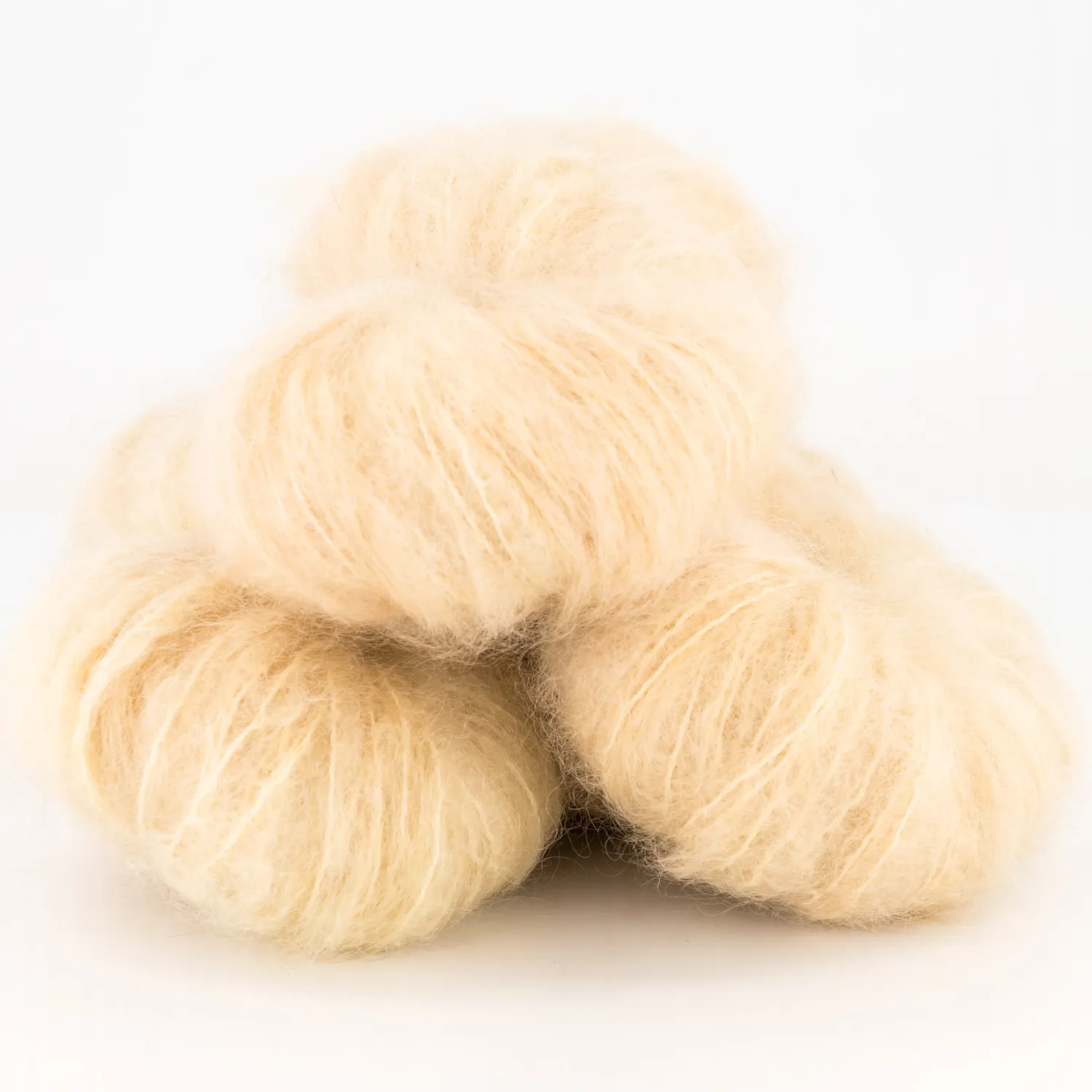 Cowgirlblues Fluffy Mohair Wolle Champagne handgefärbt