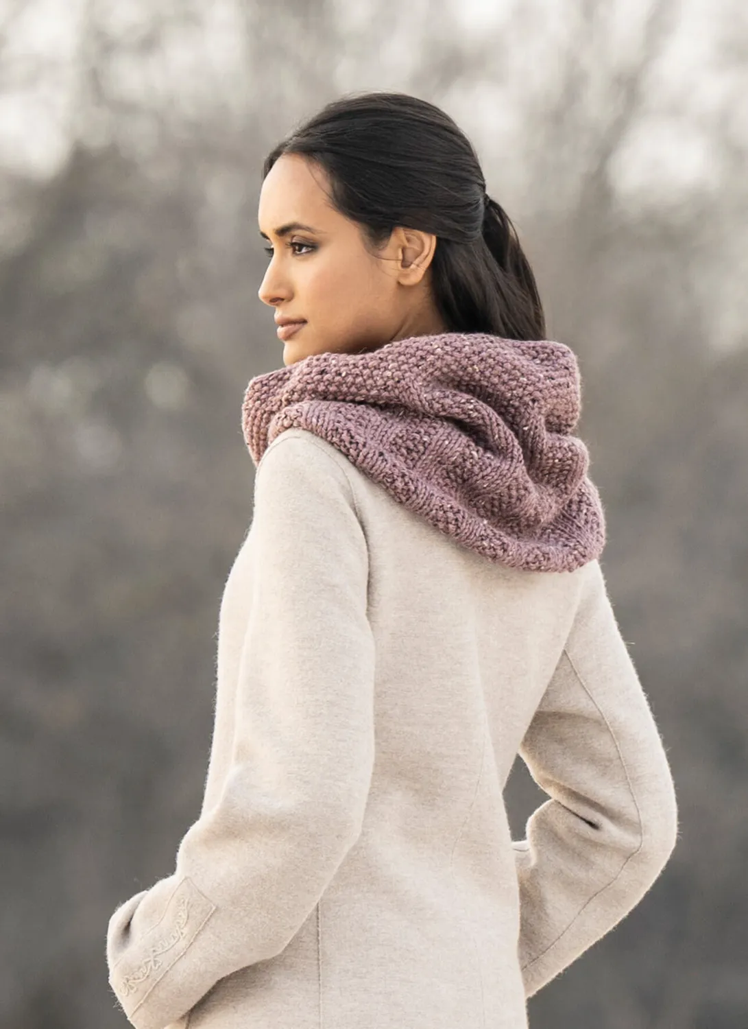 Blue Sky Fibers Classic Lulu Cowl Strickanleitung Woolstok Tweed