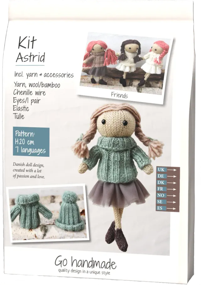 Go Handmade Astrid Strickset Vintage 58 g mit Augen