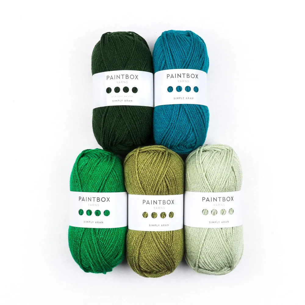 Paintbox Yarns Simply Aran Garn 5x100g Sweet Pea Set Acryl
