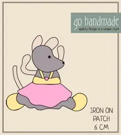 Go Handmade Ella Maus Bügelpatch 6 cm
