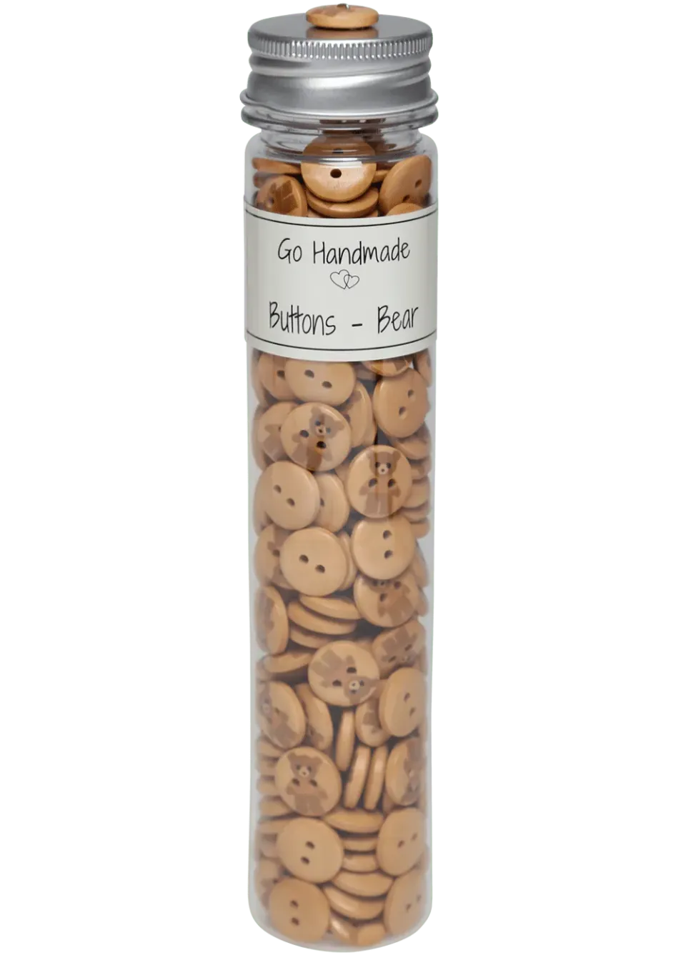 Go Handmade Teddy 15mm Knöpfe Beige Dose 220 Stück