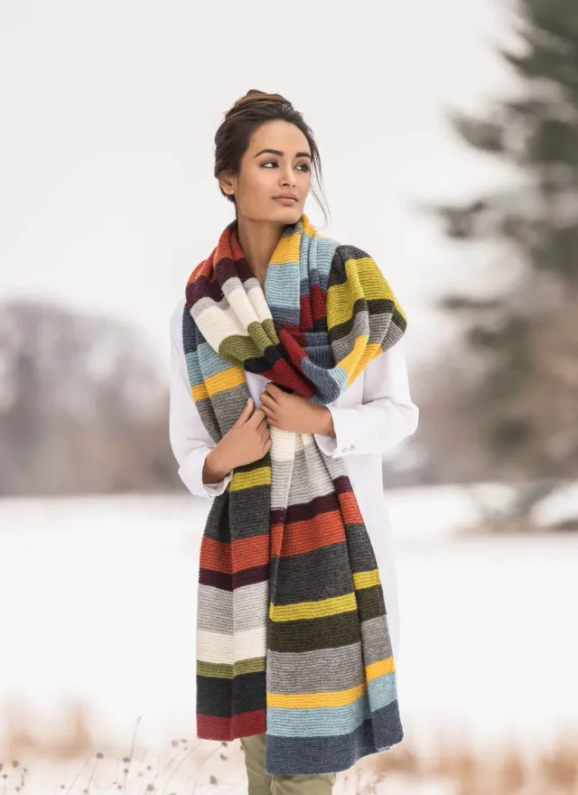 Blue Sky Fibers Classic 14 Color Woolstok Light Wrap Anleitung PDF