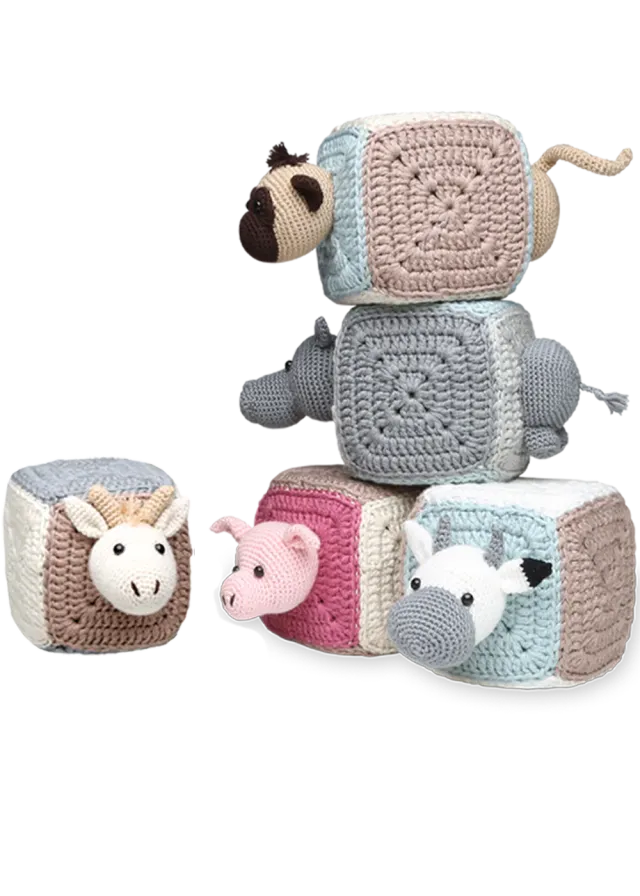 Go Handmade Cubes empilables Stapelwürfel Anleitung Tiere