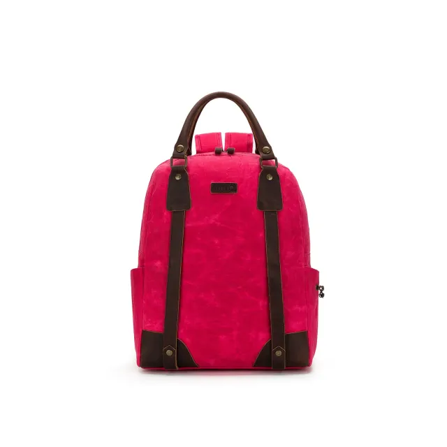 Madelinetosh Makers Canvas Rucksack Vivid Rose Wolltasche
