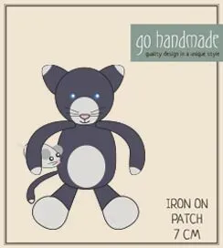 Go Handmade Cat & Mouse Bügelpatch Simon & Mats 6 cm