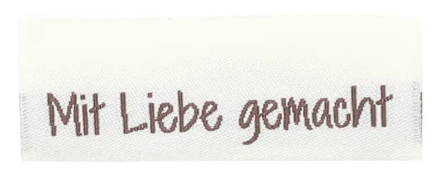 Go Handmade Webetiketten Mit Liebe gemacht 10 Stück