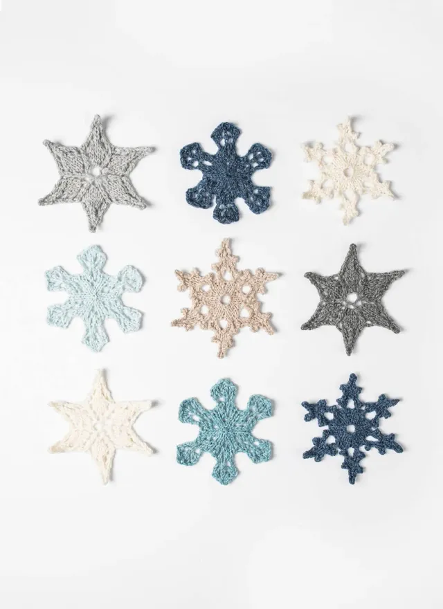 Blue Sky Fibers Holiday Frost Snowflakes Strickanleitung Mini