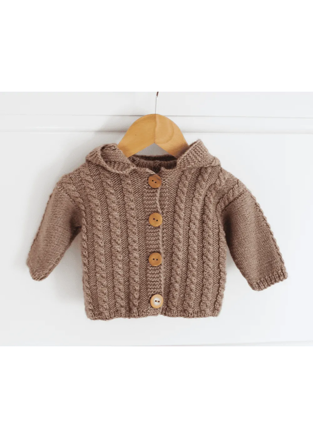 Go Handmade Kapuzenjacke Zopfmuster Strickanleitung Baby