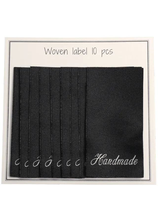 Go Handmade Handmade Weblabels schwarz 60mm 10Stk.