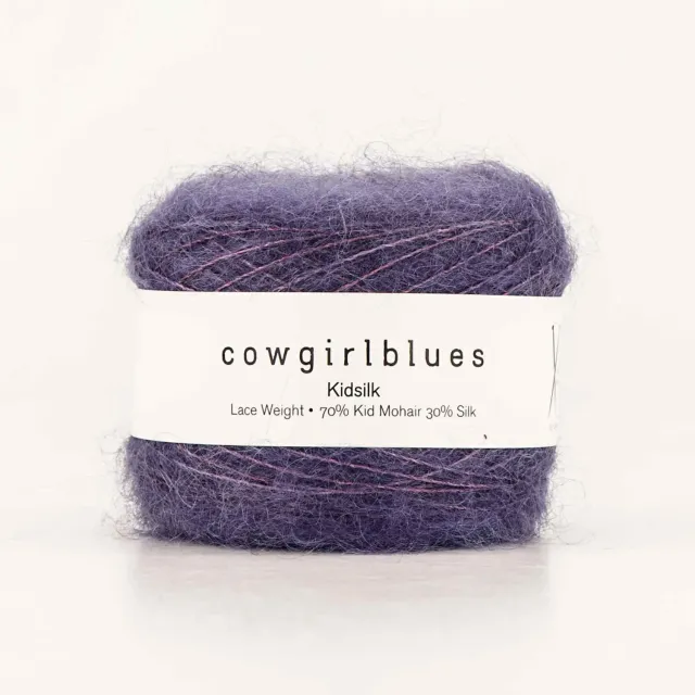 Cowgirlblues Kidsilk Ball Aubergine Mohairwolle handgefärbt