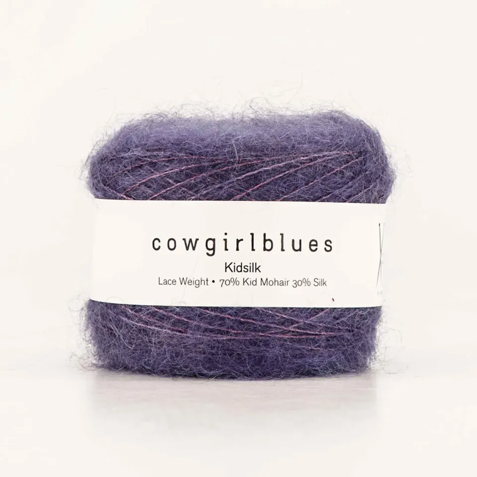 Cowgirlblues Kidsilk Ball Aubergine Mohairwolle handgefärbt