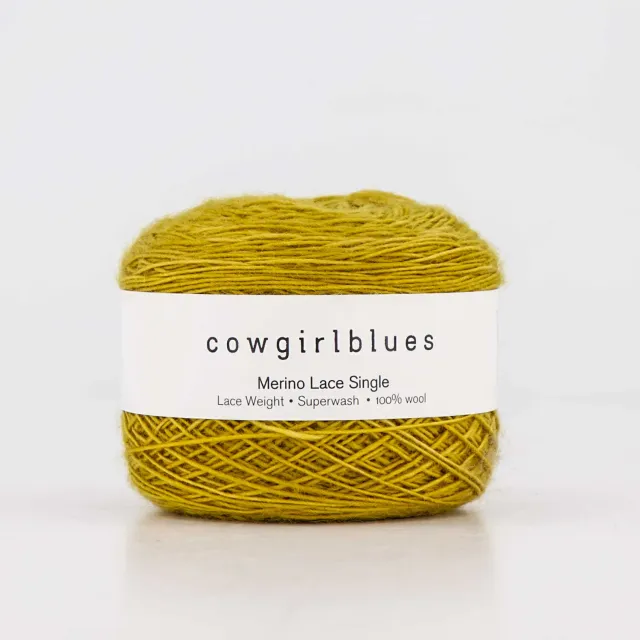 Cowgirlblues Merino Lace Garn Mustard handgefärbt