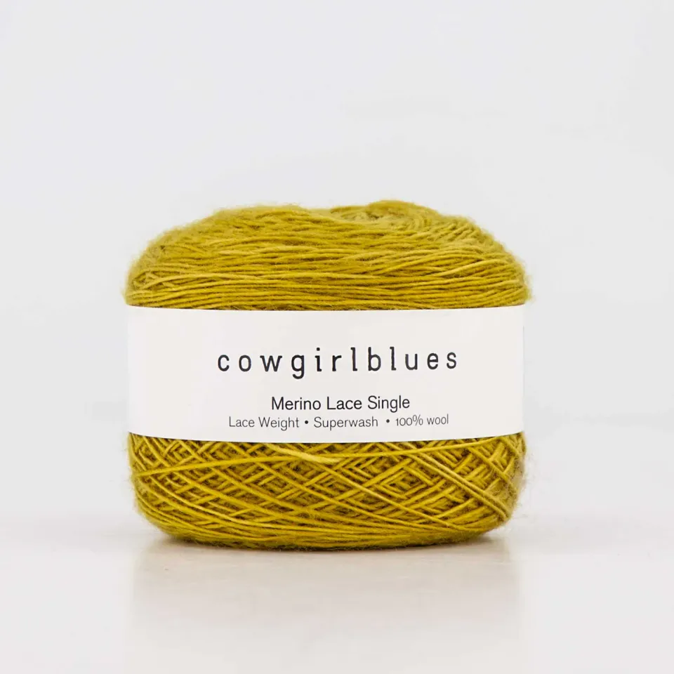 Cowgirlblues Merino Lace Garn Mustard handgefärbt