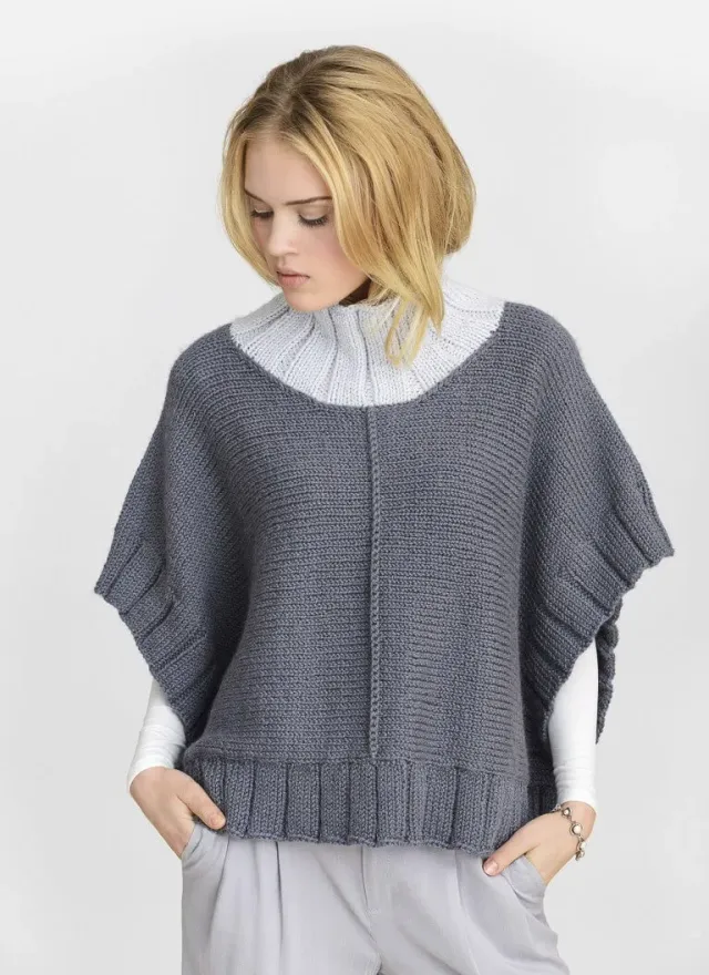 Blue Sky Fibers Classic Series Two Harbors Poncho Strickanleitung