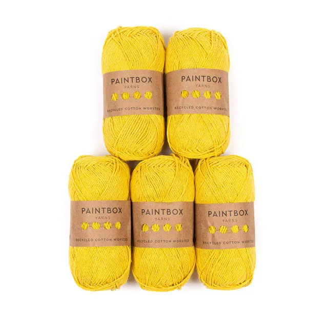 Paintbox Yarns Recycled Cotton Worsted Garn 5x100g Recycling