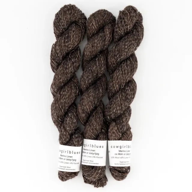 Cowgirlblues Merino Linen Cacao Wolle 50g handgefärbt