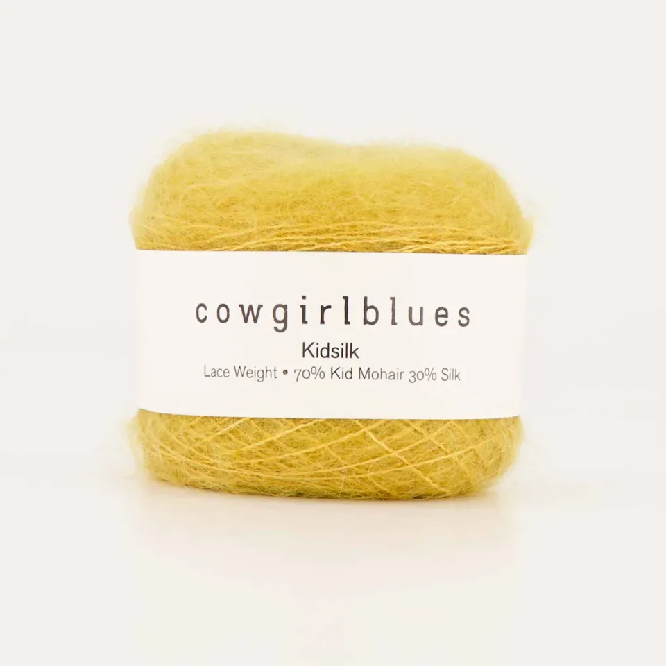 Cowgirlblues Kidsilk Garn Mustard handgefärbt Flausch