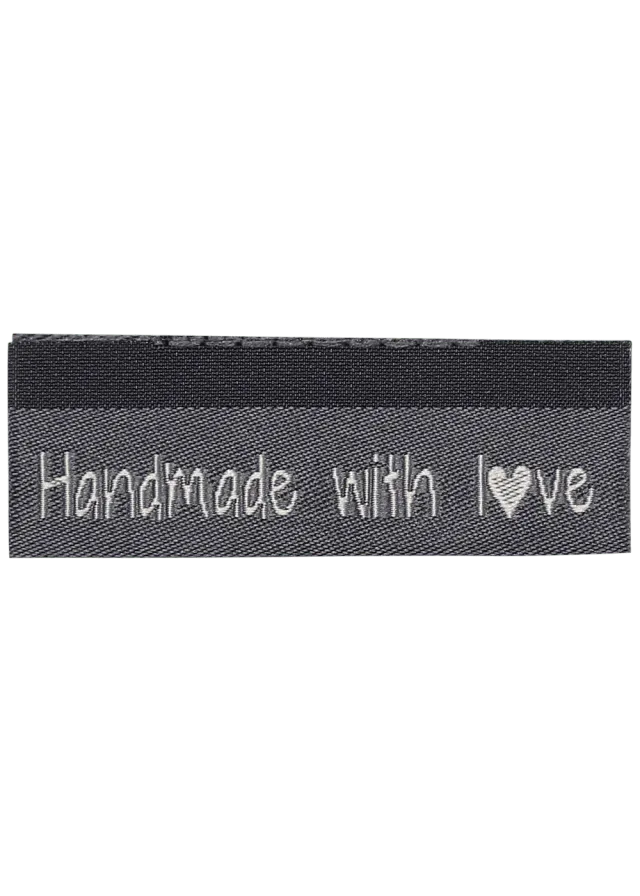 Go Handmade Handmade with love Etiketten grau 10 Stk