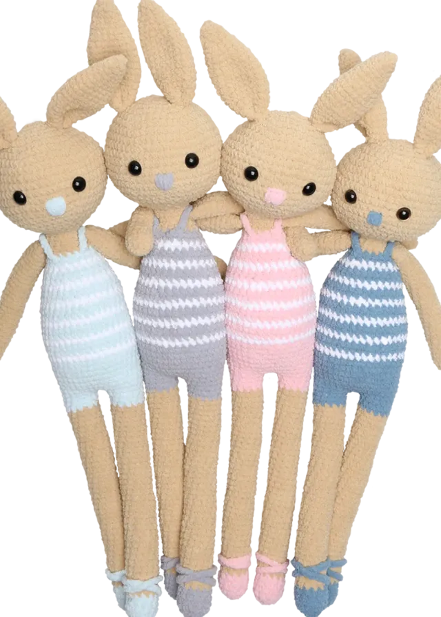 Go Handmade Bade Bunnies Häkelanleitung 60 cm Hase