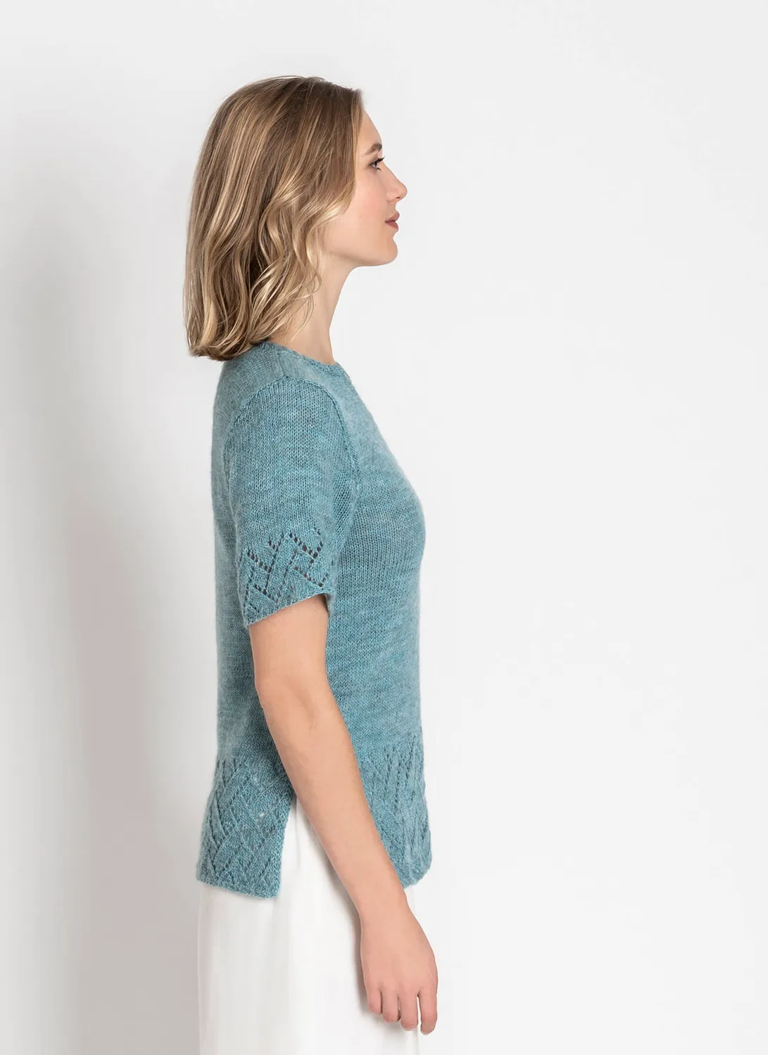 Blue Sky Fibers Classic Series Point Grey Tunic Strickanleitung 202219 Lochmuster
