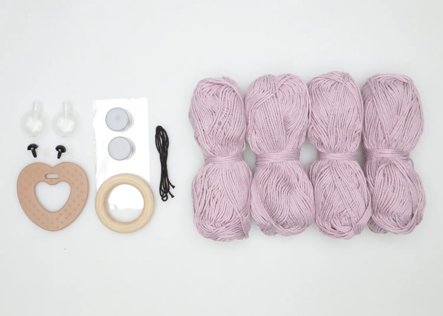 Go Handmade Sensory Teddy Häkelset helllila Greifling