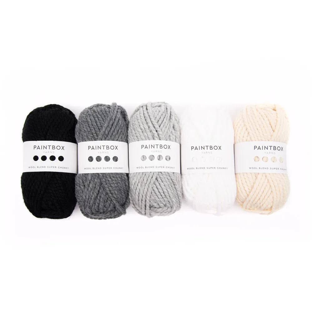 Paintbox Yarns Wool Blend Super Chunky Wolle 5x100g Set