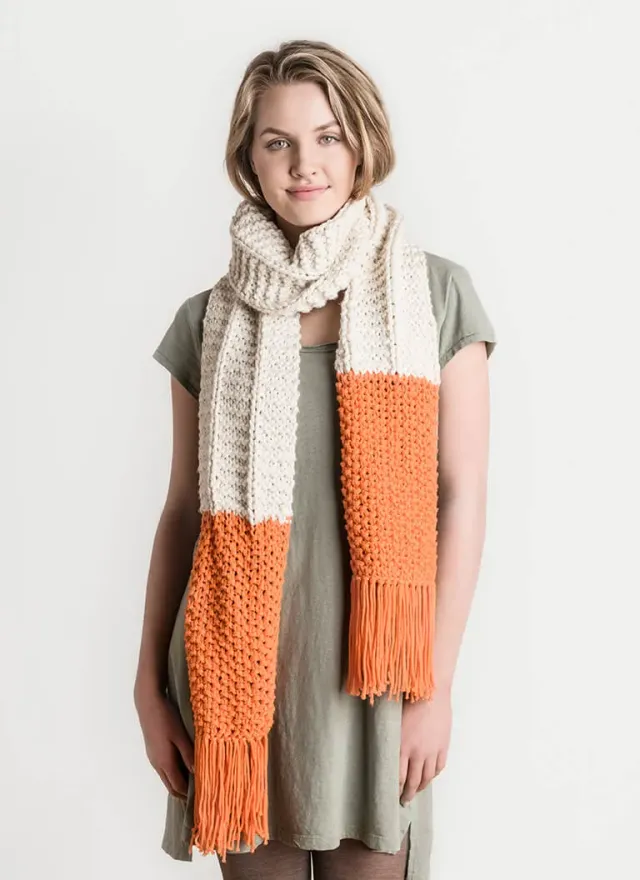 Blue Sky Fibers Classic McKinley Scarf Strickanleitung waschbar