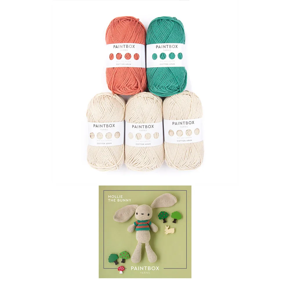 Paintbox Yarns Cotton Aran Häkelkit Mollie Bunny 5er