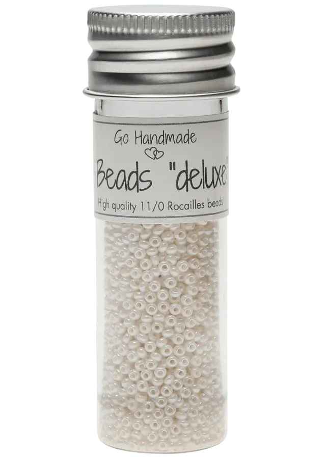 Go Handmade Glass Beads Glasperlen Perlweiß 30 g 2,2 mm